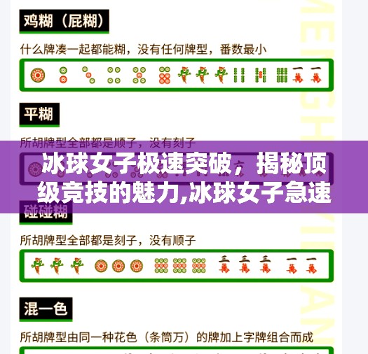 冰球女子极速突破，揭秘顶级竞技的魅力,冰球女子急速突破视频