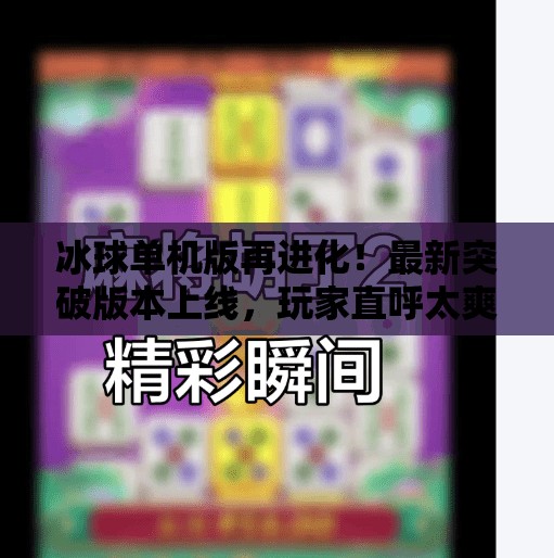 冰球单机版再进化！最新突破版本上线，玩家直呼太爽了！最新突破冰球单机版下载